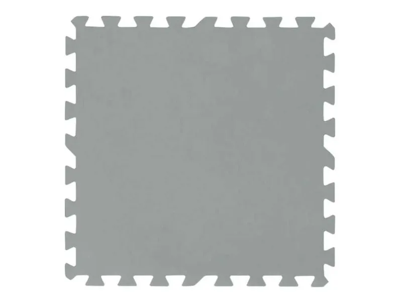 Tapis de sol gris pour piscine Bestway 58639 - Dalles 50 × 50 cm - 9 pièces
