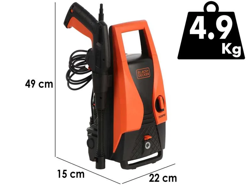 Black & Decker PW1450TD-QS - Nettoyeur haute pression à eau froide - 105 bar - 426 l/h