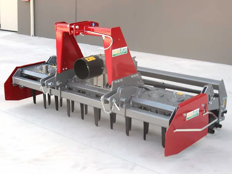 Herse rotative RM225 - largeur de travail 225 cm - 20 lames série lourde - Rouleau à cage