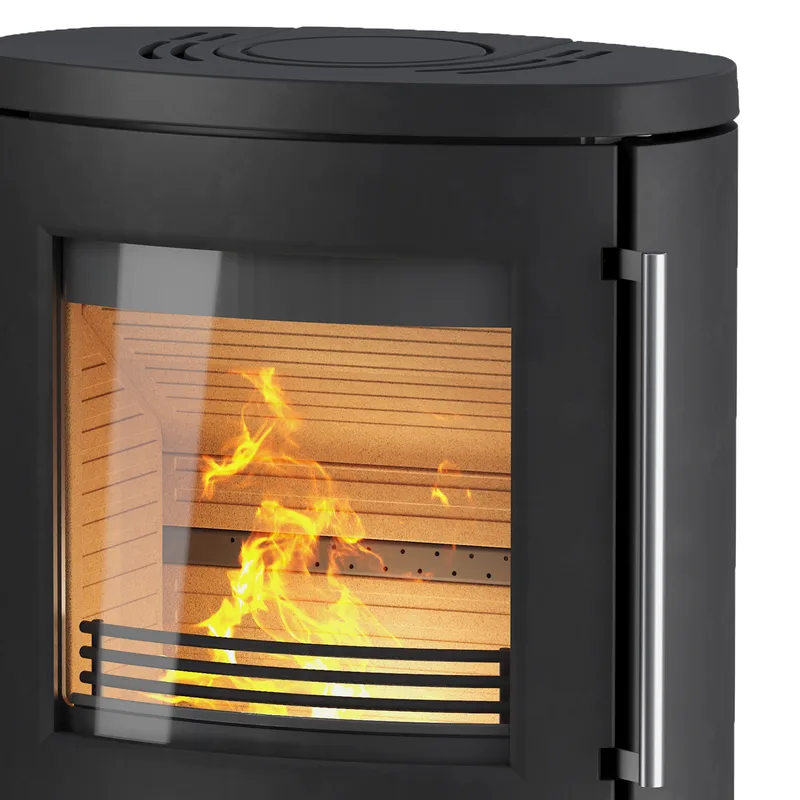 Poêle à bois TermaTech TT80RL en acier noir