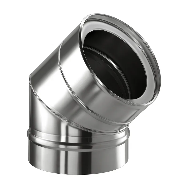 Schiedel ICS coude 30° Ø150 mm double paroi brillant
