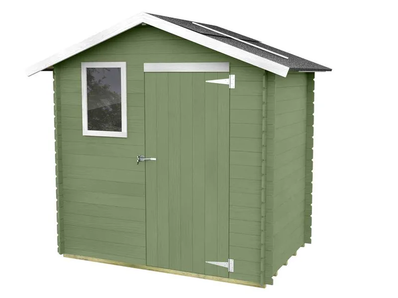 Alce Livia 198x130 vert - Abri de jardin en bois - Avec fenêtre frontale - 198x130x205 cm