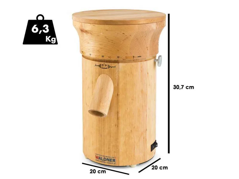 Waldner Single Moulin à farine en aulne avec meules en pierre - 400W
