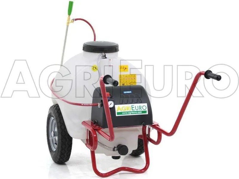 Pulvérisateur à batterie 12 V de 120 L PRO - Pompe de pulvérisateur électrique sur chariot