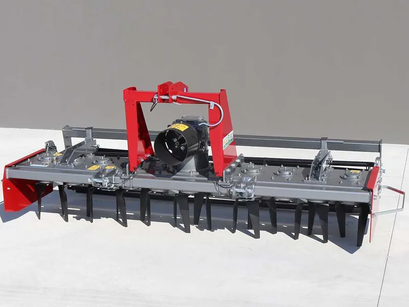 Herse rotative RH230 - largeur de travail 230 cm - 22 lames série médium - Rouleau à cage