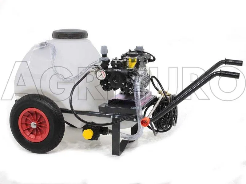 Groupe motopompe de pulvérisation Comet APS 31 - moteur monophasé et chariot avec cuve 120 l