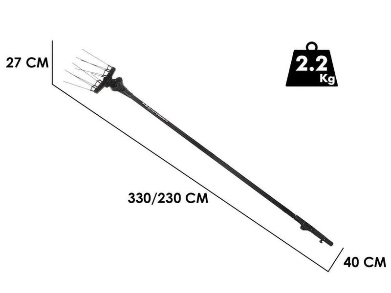 Aima Twigo 12V - Peigne vibreur électrique à batterie - Perche aluminium