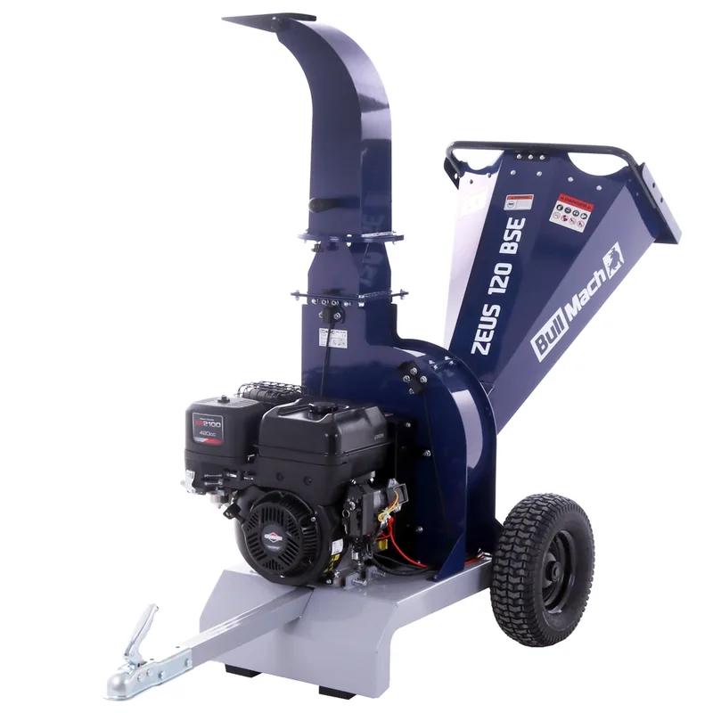 BullMach ZEUS 120 BSE - Broyeur thermique professionnel - Moteur B&S XR2100 13.5CV avec démarrage électrique