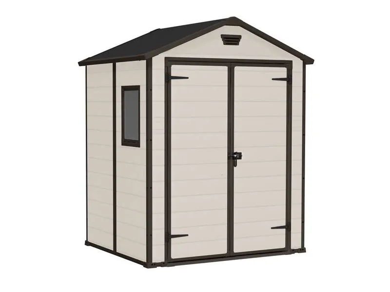 Keter Manor beige - Abri de jardin - Avec fenêtre latérale - 185x152x226 cm