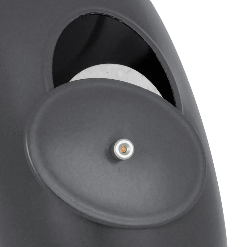 Coude de conduit de fumée / Coude de tuyau de poêle émaillé 150 mm - Coude lisse à 90° gris avec ouverture de nettoyage