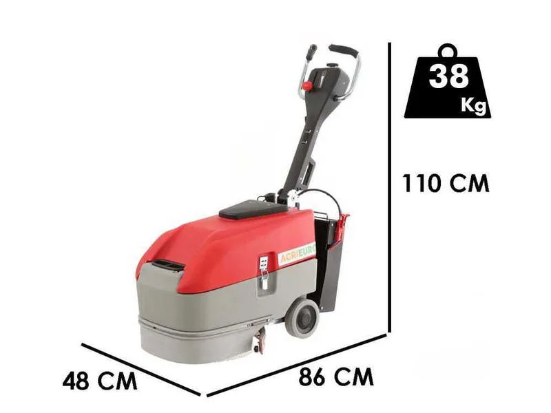 Autolaveuse à batterie U.T. LP-350-B - 3 en 1 : lave, sèche et aspire