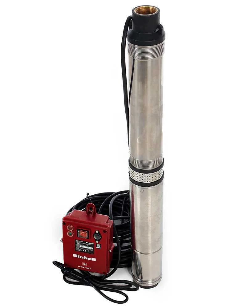 Pompe immergée de forage Einhell GC-DW 1300 N + Boîtier de commande externe - 1300W