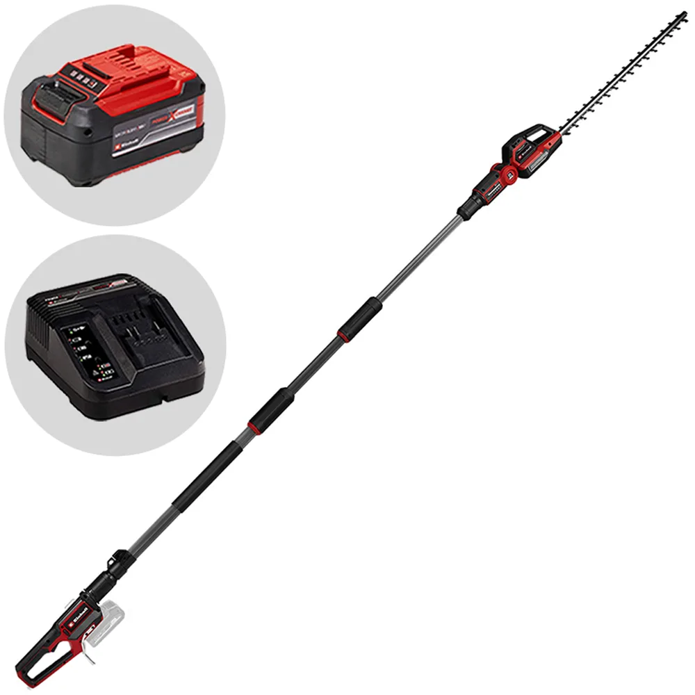 Einhell GP-HH 18/50 Li T BL - Taille-haie à batterie sur perche télescopique - 18 V 5.2Ah