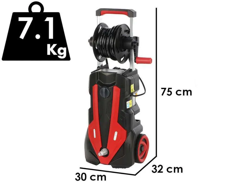 GeoTech Jetty 165 - Nettoyeur haute pression + Kit patio et déboucheur - 165 bar - 450 l/h