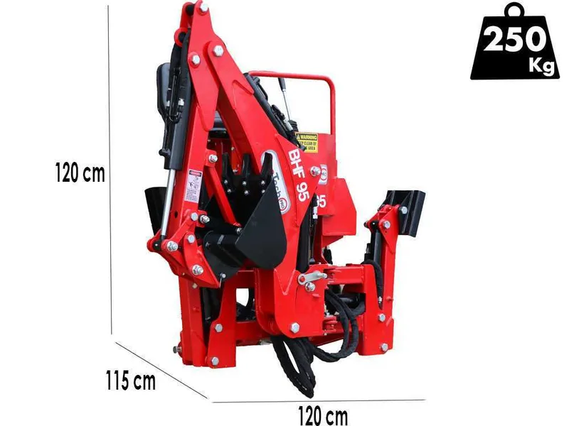 GeoTech Pro BHF 95 - Pelle rétro pour tracteur fixe