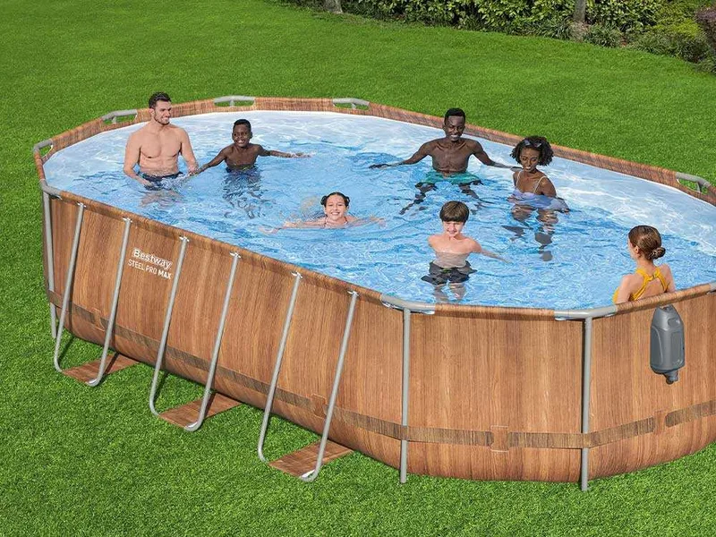 Bestway Steel Pro Max Comfort Jet 56719 - 610x366x122 cm - Piscine ovale avec système hydromassage