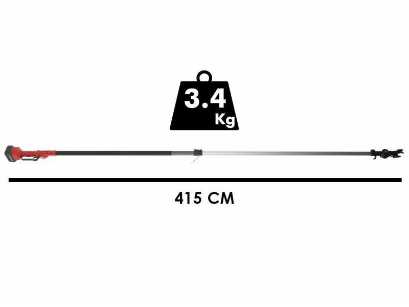 Archman HELIUM+ - Échenilloir à batterie - Perche 256 - 415 cm - 4Ah 21V - Diamètre de coupe 35 mm