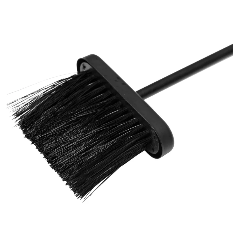 Raik Étagère à bois & Ensemble d'accessoires de cheminée Wilhelm, 4 pièces, noir, 74 cm