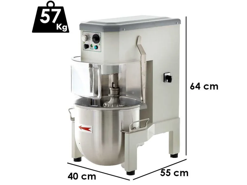 FIMAR PLN20BV - Batteur mélangeur planétaire - Cuve en acier INOX de 20 litres