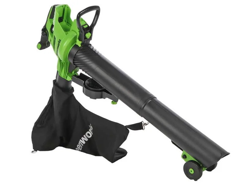 Greenworks GD48BVIIK4 - Souffleur aspirateur à batterie 48V 4Ah