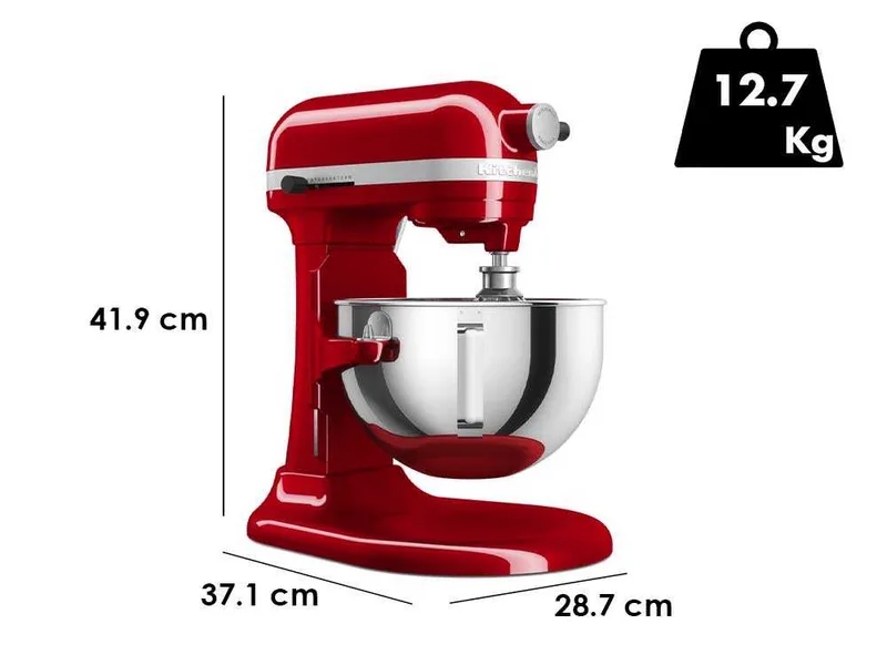 KitchenAid Heavy Duty 5KSM55SXX-EER Rouge - Batteur mélangeur planétaire