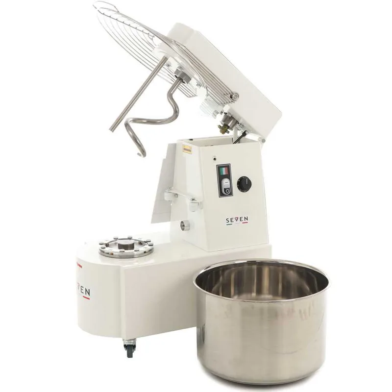 Pétrin à spirale professionnel Seven Italy GHR 50 - 230 V - Avec roues et Minuterie