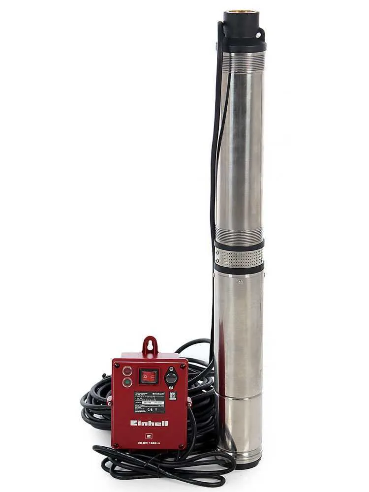 Pompe immergée de forage Einhell GC-DW 1300 N + Boîtier de commande externe - 1300W