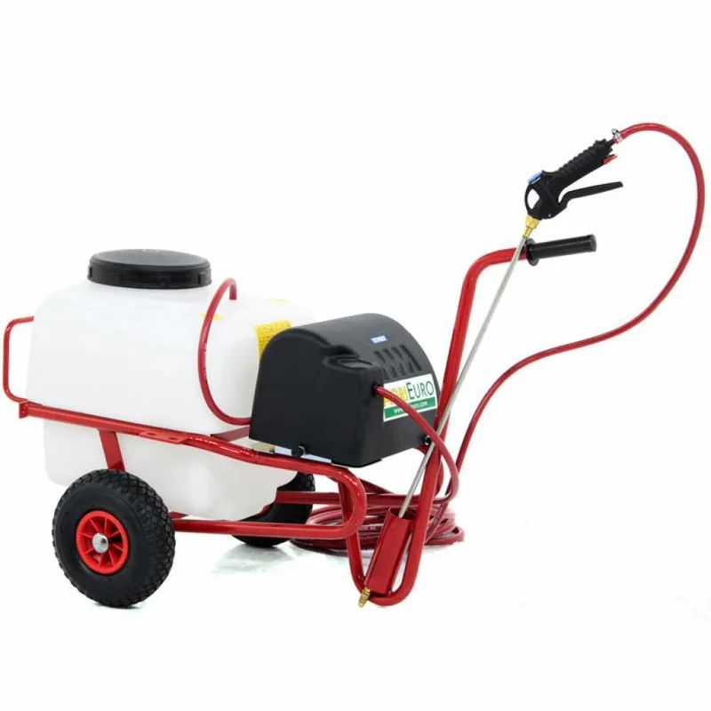 Pulvérisateur à batterie 12 V de 50 l - Pompe de pulvérisateur électrique sur chariot