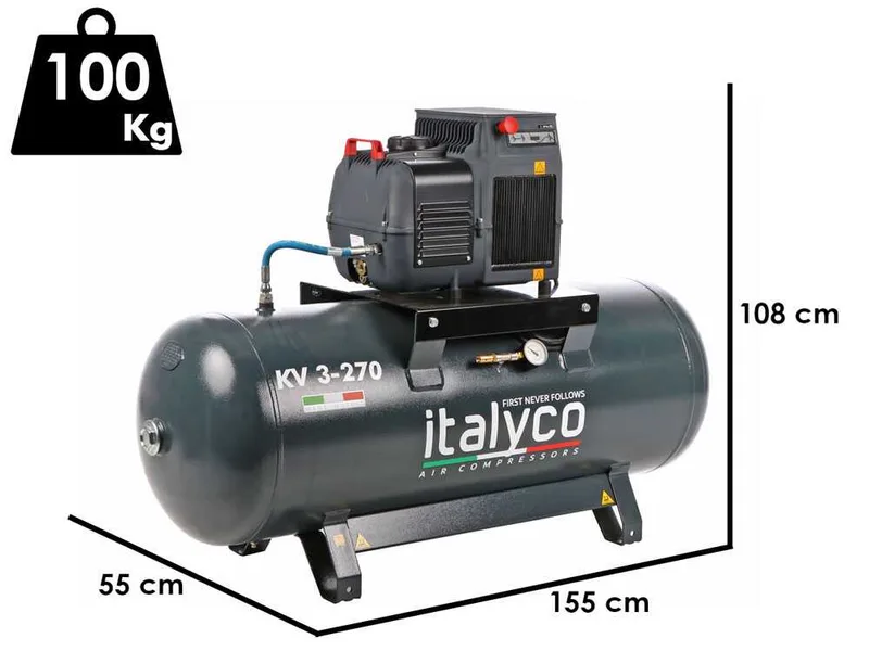 Italyco KV 3/270 - Compresseur rotatif à vis - Pression max 10 bar