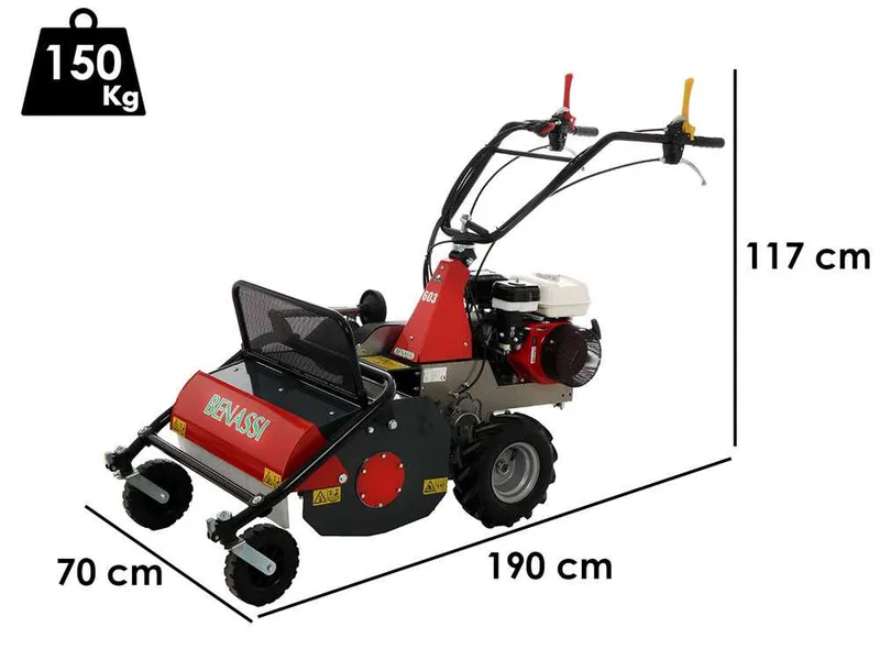 Benassi T603 - Tondeuse débroussailleuse professionnelle à couteaux - Honda GX200
