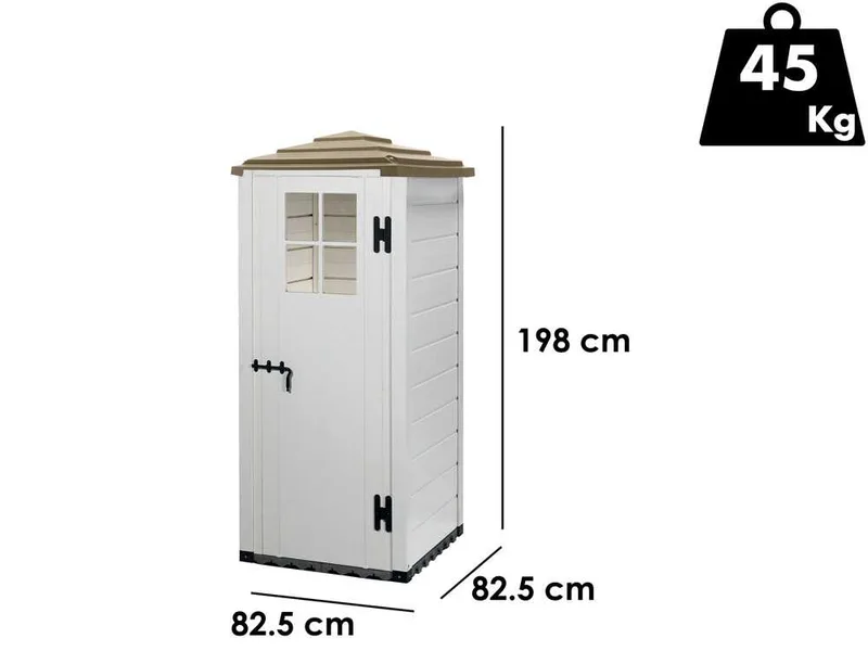 Garofalo Tuscany Evo 80 Pagoda - Abri de jardin - Avec fenêtre - 82,5 x 82,5 x 198 cm