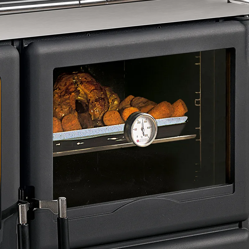 La Nordica Rosa XXL.16 cuisinière à bois acier anthracite-noir