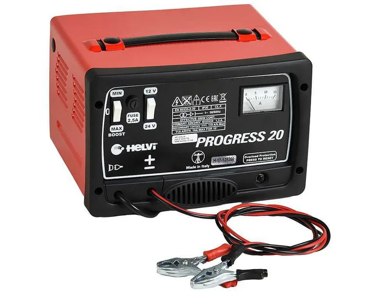 Helvi Progress 20 - Chargeur de batterie - 12/24V - monophasé
