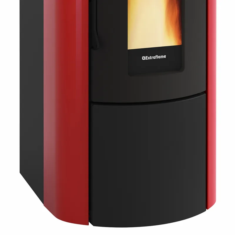 Extraflame costanza idro 5.0 - Rouge bordeaux poêle à granulés bouilleur