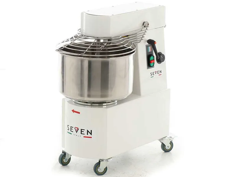 Pétrin à spirale Seven Italy GHR 20 2V - 230 V Avec roues et Minuterie - 2 Vitesses