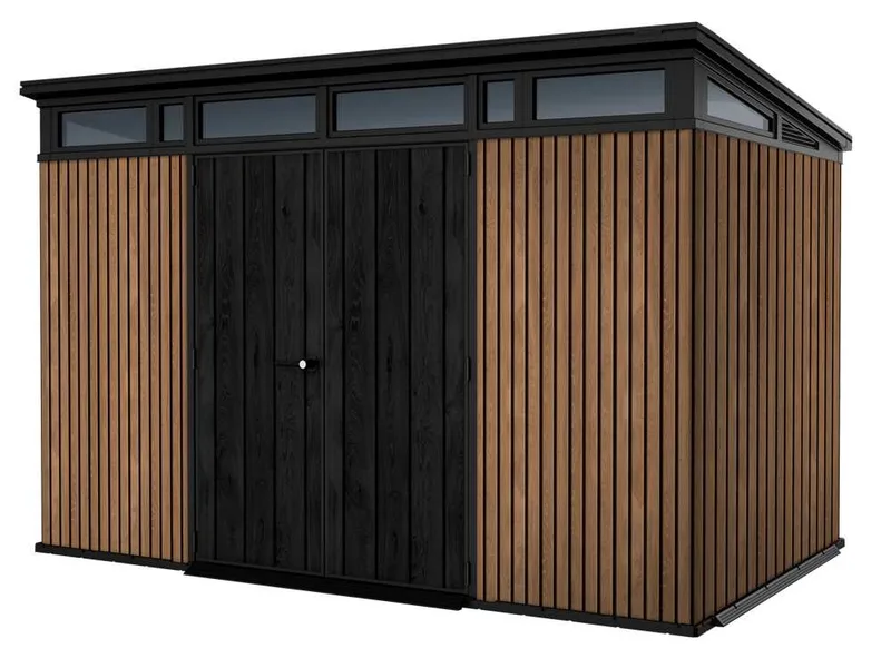 Keter Signature Venetian 11x7 - Abri de jardin - Avec porte à double battant - 340x218x226 cm