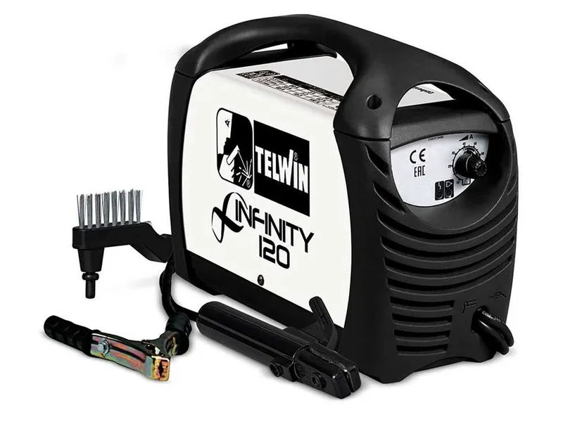 Poste à souder inverter à électrode en courant continu Telwin Infinity 120 - 80 A - avec Kit