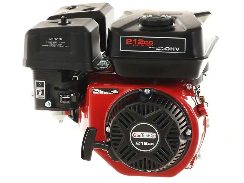 Moteur à essence monocylindrique 4 temps à arbre horizontal GeoTech Pro 212 cm3