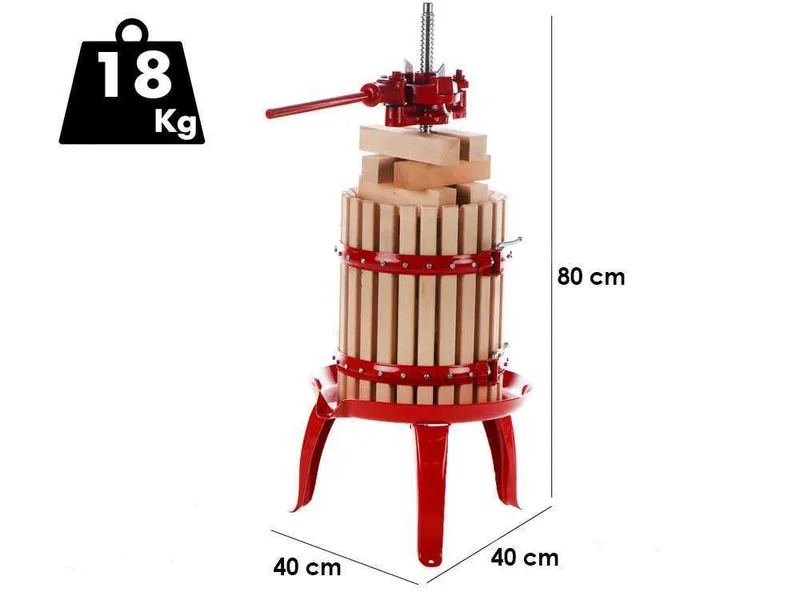 Baesso Torchio 20 - Pressoir à raisin manuel - 11 lt