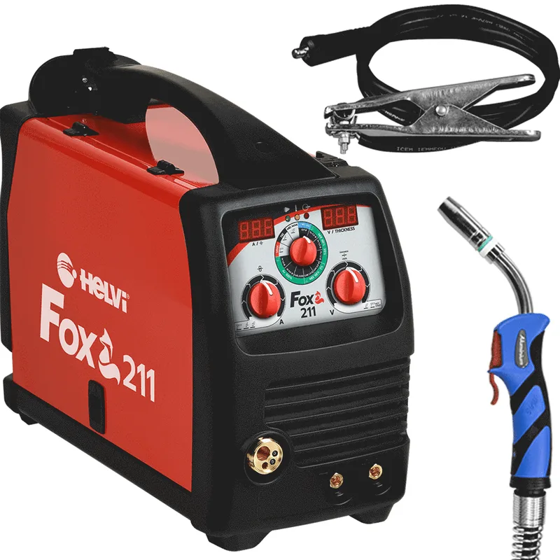 Helvi Fox 211 Digitale - Poste à souder inverter à fil - mig-mma-tig - gaz/no gaz