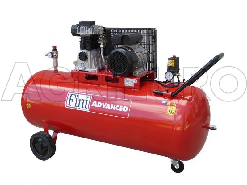 Fini Advanced MK 103-200-3M - Compresseur d'air électrique monophasé à courroie - Moteur 3 CV - 200 L