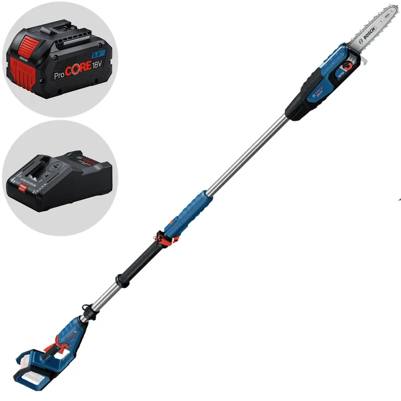 Bosch Professional GKE 18V-25T - Élagueuse électrique à batterie sur perche télescopique - 18 V 8 Ah
