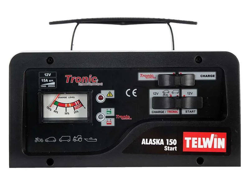 Telwin Alaska 150 Start - Chargeur de batterie, démarreur et mainteneur de charge - batteries au plomb 12V