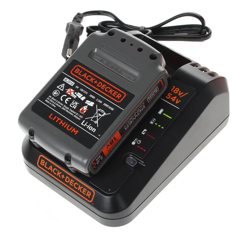 Starter Kit - Chargeur rapide 2 Ah 18/54V + Batterie 18V 2Ah BDC2A20-QW - Black & Decker