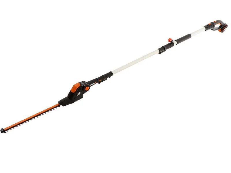 Taille-haie électrique à batterie sur perche télescopique Worx WG252E