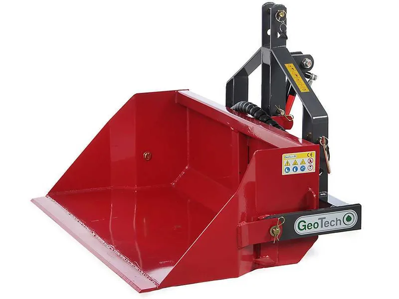 Godet hydraulique pour tracteur GeoTech de 140 cm - Série médium-lourd - capacité charge 500 kg