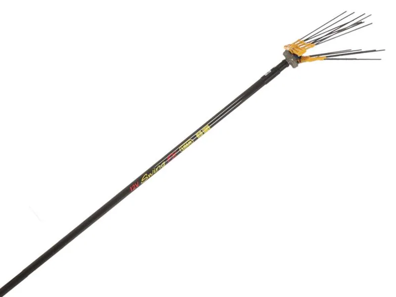 Peigne vibreur électrique à batterie Lisam Swing - Avec 8 + 8 dents en carbone - 240 cm - Perche fixe