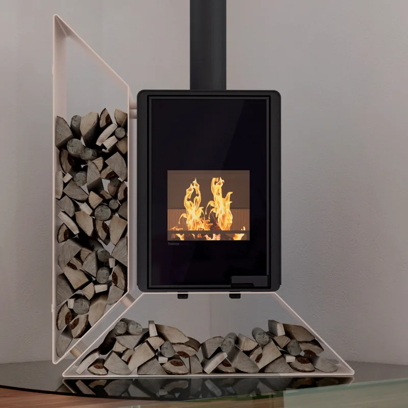HS Flamingo Deluxe Kampa Poêle à bois Crème Étagère gauche