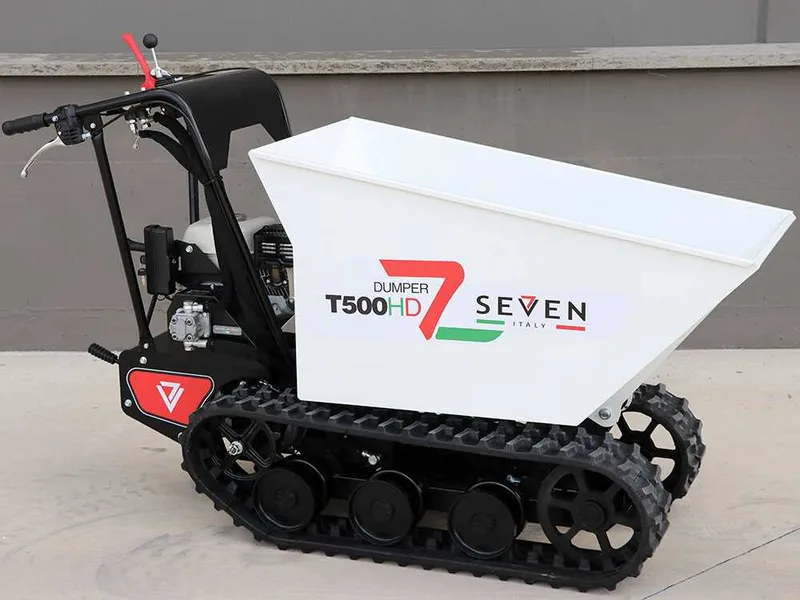 Brouette à chenilles Seven Italy T500HD GX-E - caisson dumper hydraulique - charge 500 kg