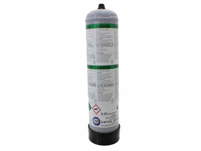 Bouteille de gaz Argon non rechargeable - 1 litre